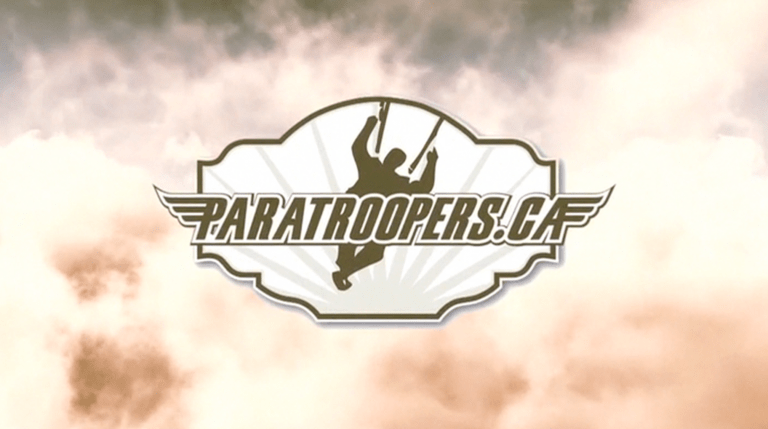 Paratroopers Logo in Clouds